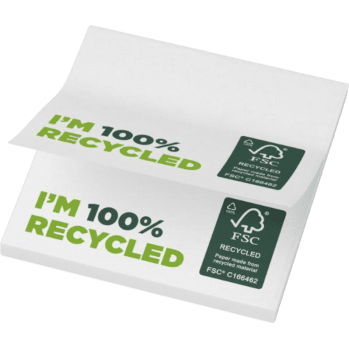 75x75mm Recycled Sticky Notes in White