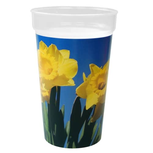 Translucent Branded 400ml Unbreakable Plastic Cups Printed with a Design by Total Merchandise