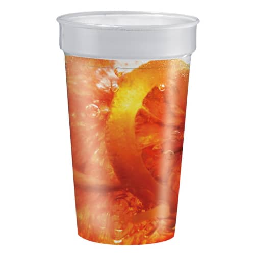 Promotional 400ml Unbreakable Plastic Cups with a fully printed design from Total Merchandise