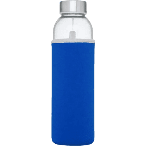 Bodhi Glass Bottle with a blue sleeve from Total Merchandise