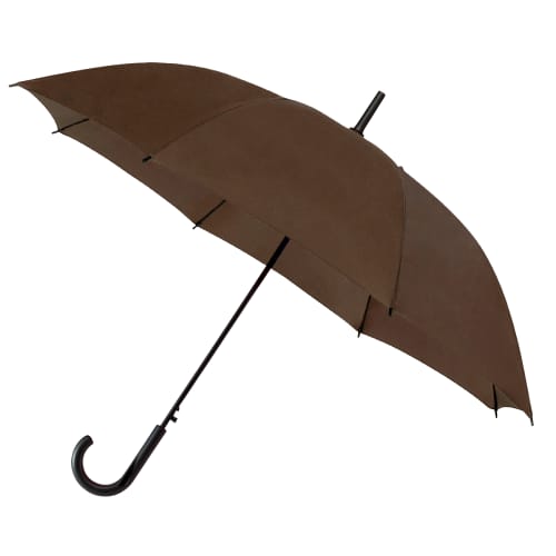 UK Branded Falconetti® Automatic Umbrella in Brown Printed with a Logo by Total Merchandise