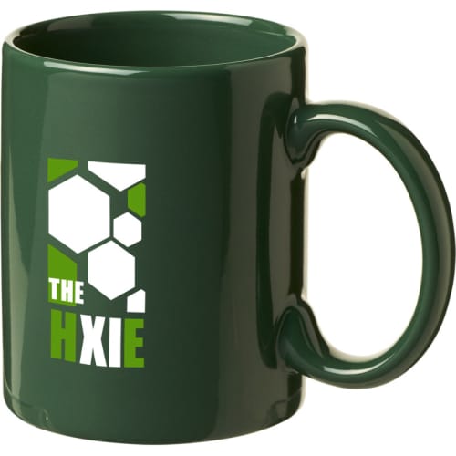 Custom Printed Santos Mugs in Green Branded with a Logo by Total Merchandise