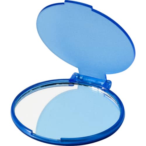 Custom Printed Glamour Mirror in Transparent Blue from Total Merchandise