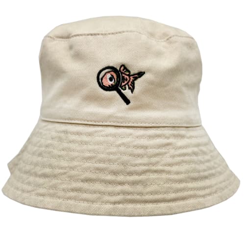 Natural Cotton Bucket Hats Branded in the UK with a Company Logo by Total Merchandise