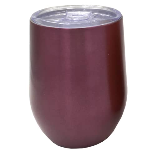 Promotional Double-Walled Reusable Coffee Cups in Purple from Total Merchandise