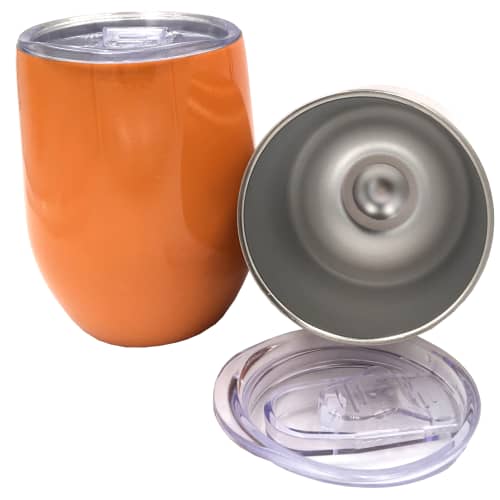 Promotional Mobil Reusable Coffee Cups in Orange in Total Merchandise