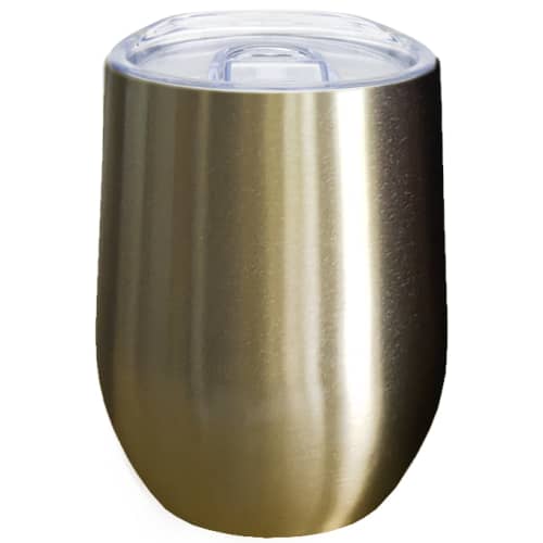 Promotional Reusable Coffee Cups in a Gold Colour from Total Merchandise