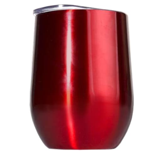 Promotional Stainless Steel Reusable Coffee Cups in Red from Total Merchandise