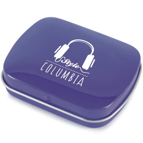 Promotional Rectangular Mint Tin With A Design From Total Merchandise  - Purple