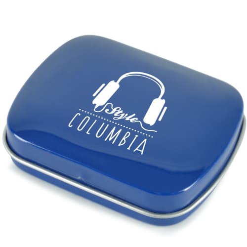 Promotional Rectangular Mint Tin With A Design From Total Merchandise - Navy Blue