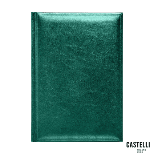 Corporate Colombia Cream A5 Daily Diary in China Blue is customised by Total Merchandise.