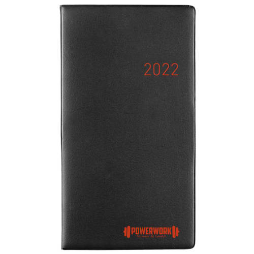 Promotional Euroselect Weekly Pocket Diaries in Black Printed with a Logo by Total Merchandise