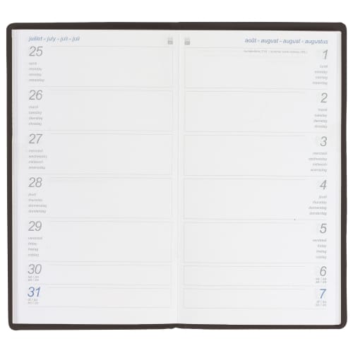 Branded Euroselect Weekly Pocket Diaries Shown Open by Total Merchandise