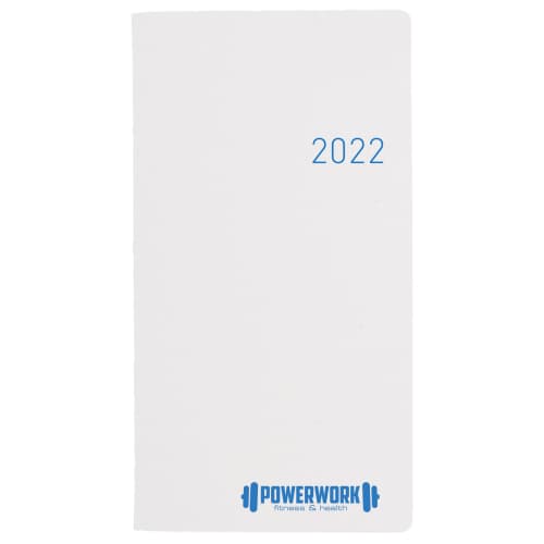 Logo Printed Euroselect Weekly Pocket Diaries in White Printed by Total Merchandise