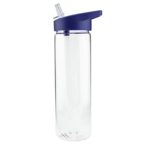 UK Branded Hawaii Water Bottles with Straw and Navy Blue Lid from Total Merchandise