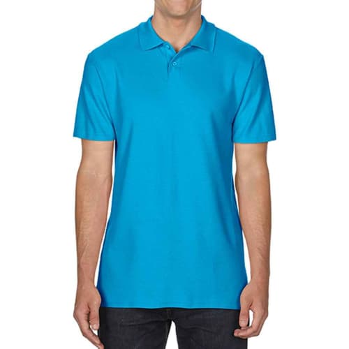 Promotional Gildan Men's SoftStyle Polo Shirts in Sapphire Blue from Total Merchandise