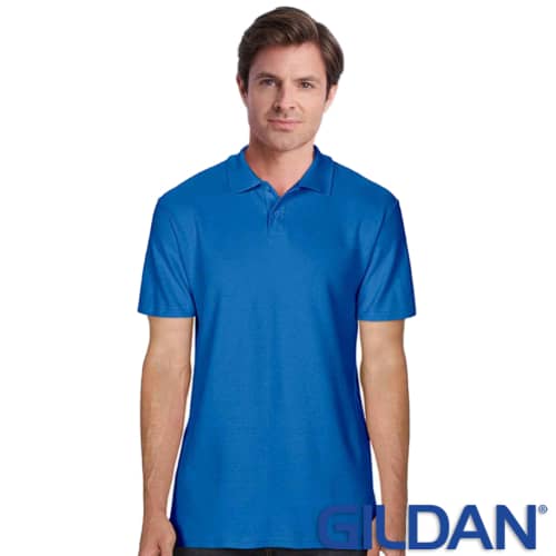 UK Branded Gildan Men's SoftStyle Polo Shirts in Royal Blue from Total Merchandise