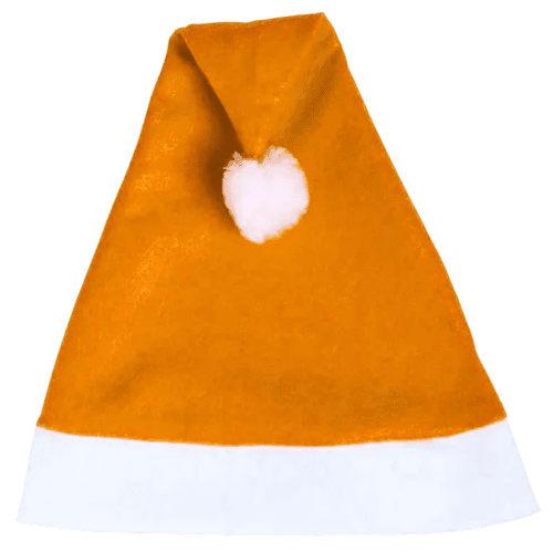 Promotional Santa Hats in Orange/White from Total Merchandise