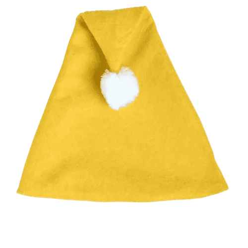 Corporate Branded Santa Hats in Yellow/White from Total Merchandise