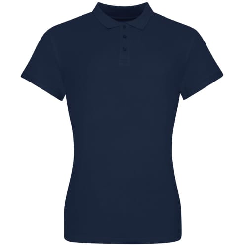 UK Branded AWDis Women's Cotton Polo Shirt in Oxford Navy Printed by Total Merchandise