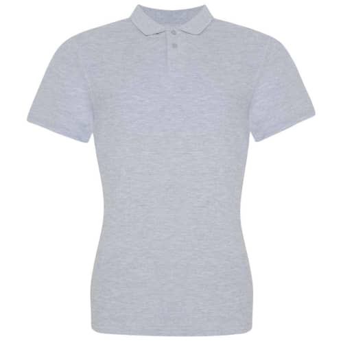 Custom Branded AWD Ladies' Cotton Polo Shirt in Heather Grey from Total Merchandise