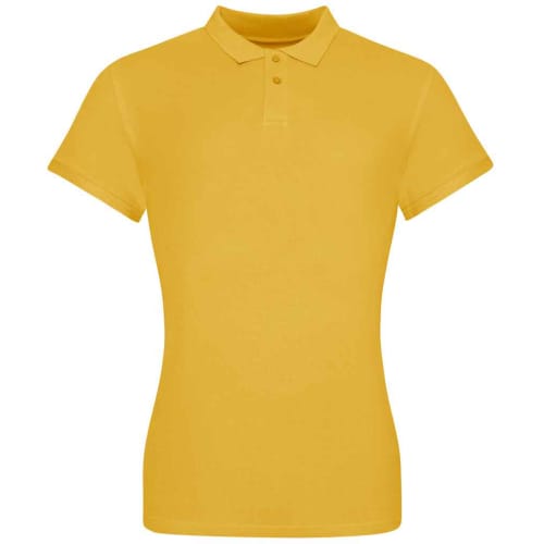 UK Branded AWD Women's Cotton Polo Shirt in Mustard from Total Merchandise