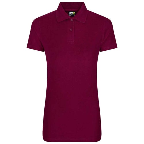 Custom Branded RTX Pro Ladies' Polo Shirts in Burgundy from Total Merchandise