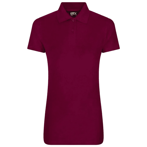 Custom Branded RTX Pro Ladies' Polo Shirts in Burgundy from Total Merchandise