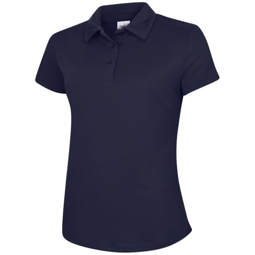 UK Branded Uneek Women's Cool Performance Polo Shirts in Navy from Total Merchandise