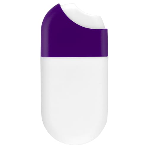 Promotional branded Hand Sanitiser Spray with a purple lid from Total Merchandise