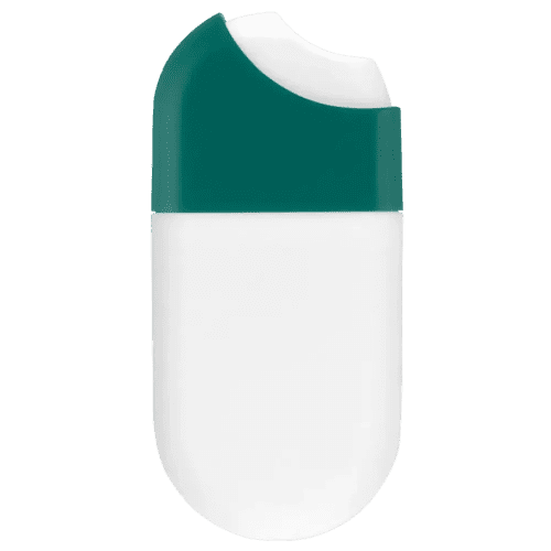 Logo branded 15ml Hand Sanitiser Spray with a green lid from Total Merchandise
