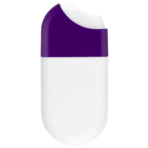 Promotional branded Hand Sanitiser Spray with a purple lid from Total Merchandise