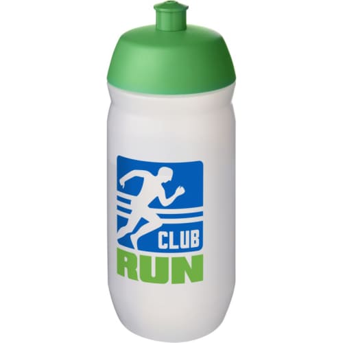 UK Branded Squeeze Water Bottles in Clear/Green from Total Merchandise