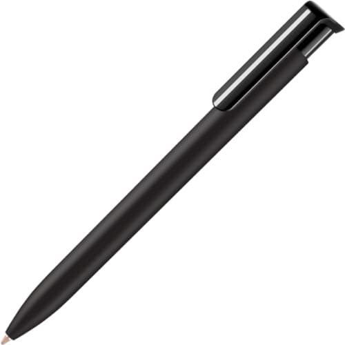 UK Printed Absolute Soft Feel Ballpens in Black from Total Merchandise