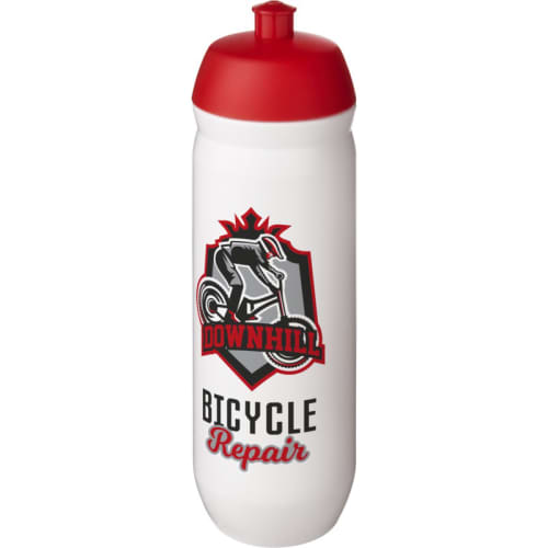 Custom Branded 750ml HydroFlex™ Squeeze Sports Bottles in White/Red from Total Merchandise
