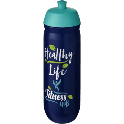 UK Branded 750ml HydroFlex™ Squeeze Sports Bottles in Blue/Aqua from Total Merchandise