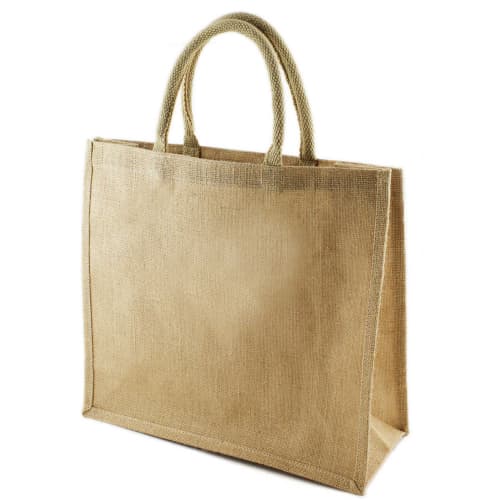 Custom branded Medium Tembo Jute Bag in natural colour from Total Merchandise