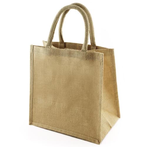 UK Printed Small Mamba Jute Bags from Total Merchandise