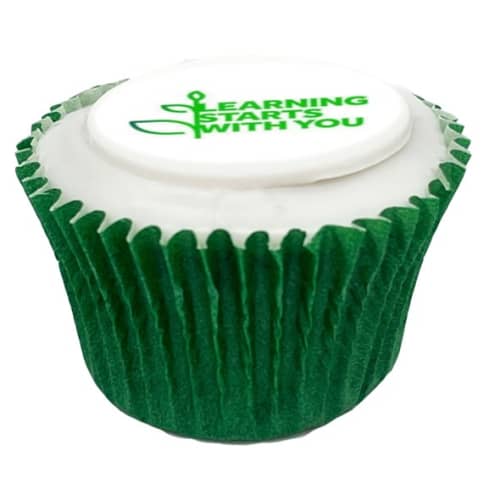 UK Branded Cupcakes in Green Wrappers from Total Merchandise