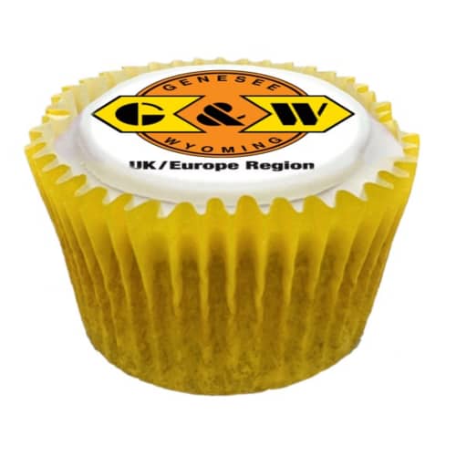 Custom Printed Cupcakes in Yellow Wrappers from Total Merchandise