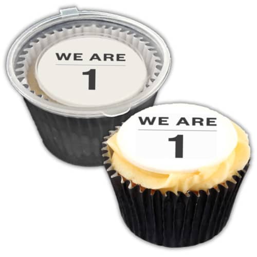 UK Branded Cupcake Pots in Black from Total Merchandise