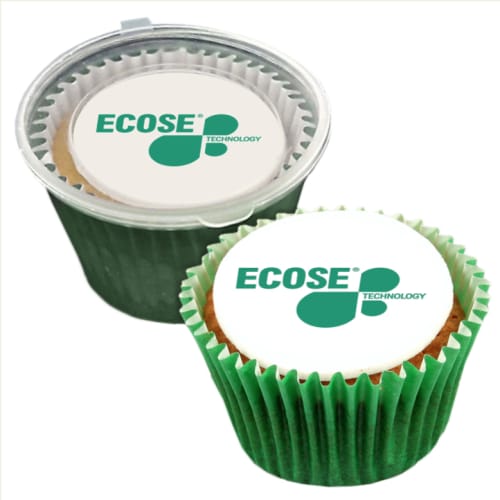 Custom Printed Cupcake Pots in Green from Total Merchandise