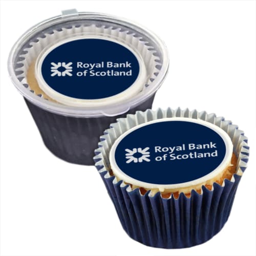 Promotional Cupcake Pots in Navy from Total Merchandise