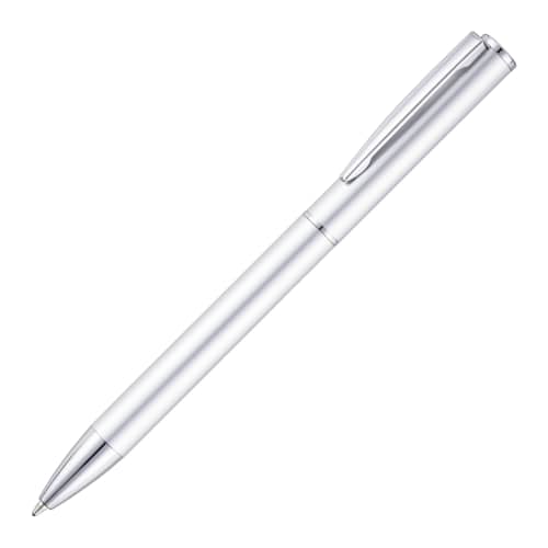 UK Express Engraved Catesby Twist Metal Pens in Silver from Total Merchandise