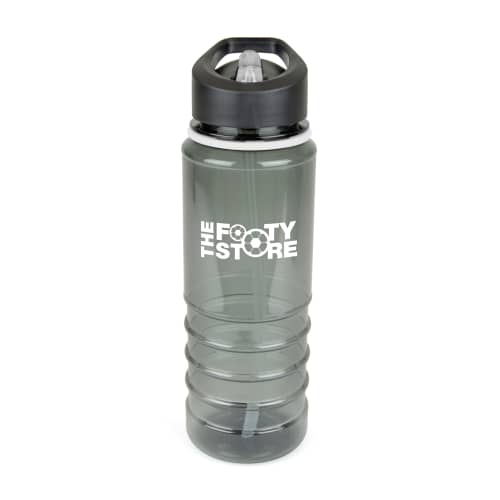 UK Printed Lucas Straw Water Bottle in Transparent Black/White from Total Merchandise