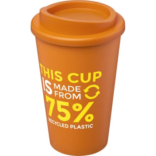 Americano Eco Part Recycled Coffee Cups in Orange/Orange