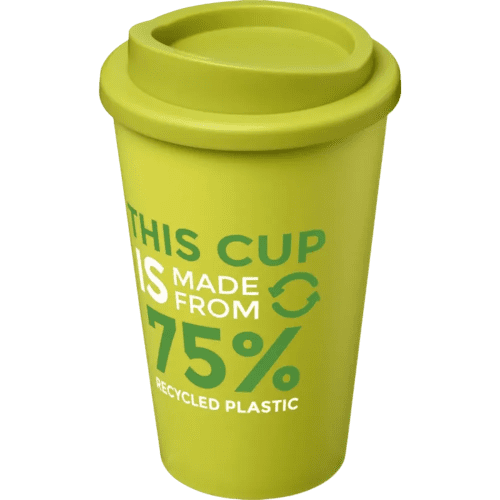 Americano Eco Part Recycled Coffee Cups in Lime/Lime