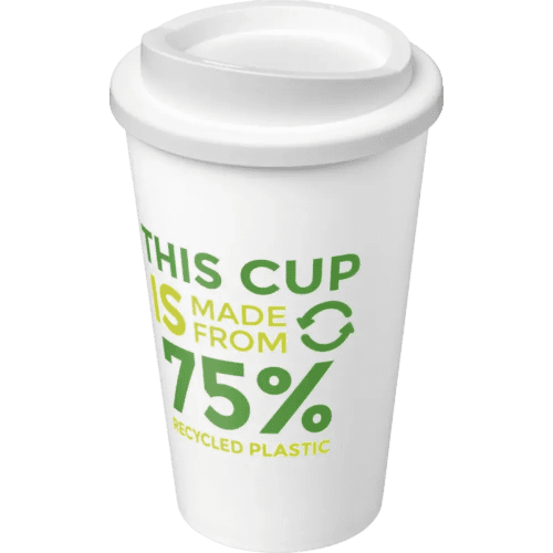 Americano Eco Part Recycled Coffee Cups in White/White