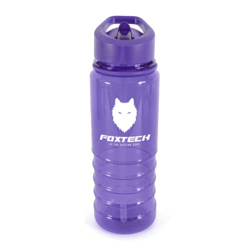 UK Printed Lottie Sports Bottle with Straw in Purple from Total Merchandise