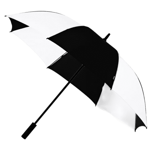 Custom branded Falcone Golf Umbrella in Black/White from Total Merchandise